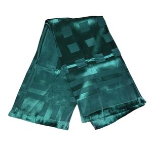 Vintage Faux Silk Scarf Green Vintage Accent Scarf